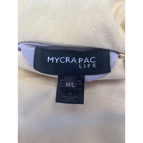 Mycra Pac Life Reversible Jacket Women’s M/L – Light Yellow & Taupe Zip Front Tr - Picture 6 of 11